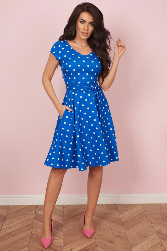 YooY Společenské puntíkaté šaty