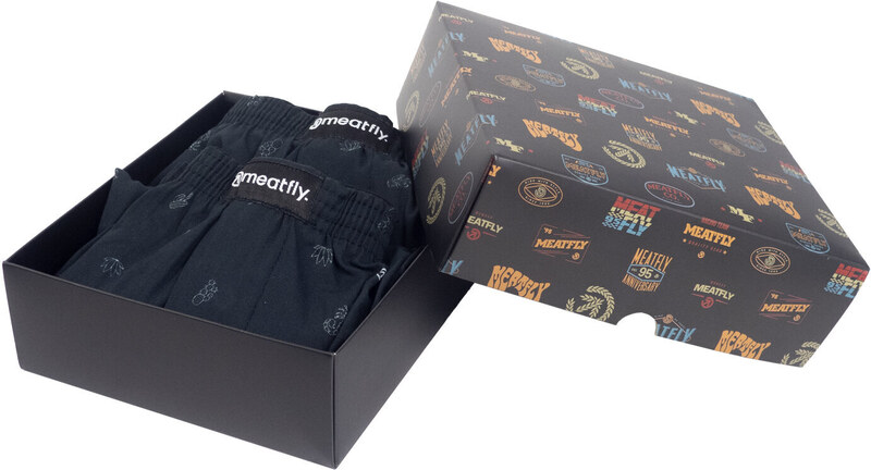 Meatfly pánské trenýrky Agostino Black Sanchez Gift Pack | Černá