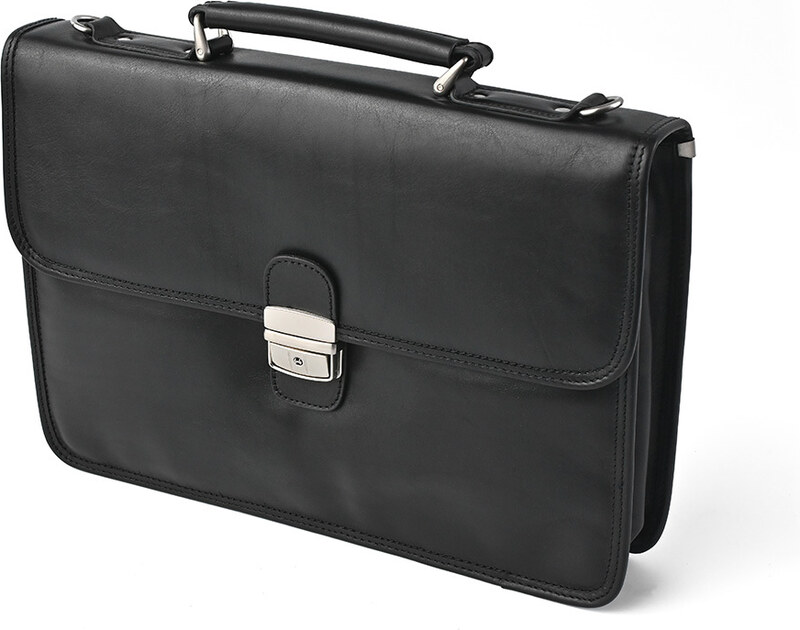 Nivasaža Kožená aktovka KAT31025-B černá