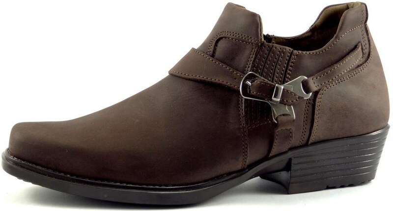 Selma westernové boty na motorku na koně nízká 1026 crazy horse brown