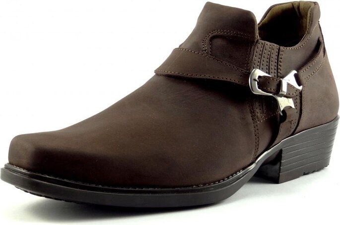 Selma westernové boty na motorku na koně nízká 1026 crazy horse brown