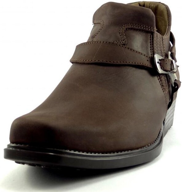 Selma westernové boty na motorku na koně nízká 1026 crazy horse brown