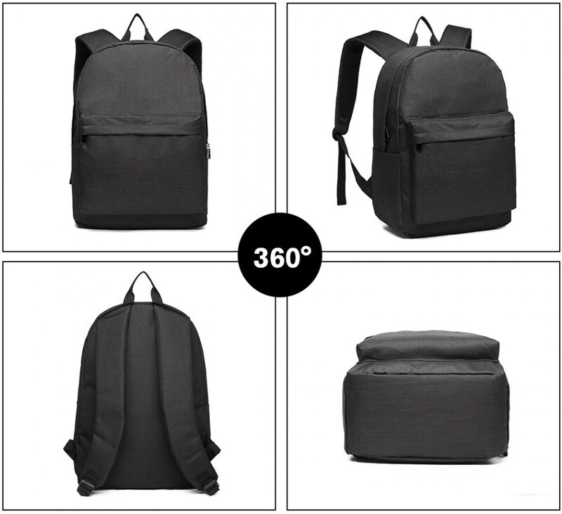 Konofactory Černý lehký batoh do školy "Basic"