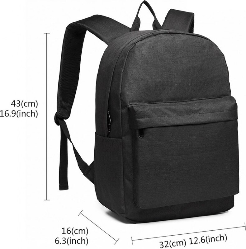 Konofactory Černý lehký batoh do školy "Basic"