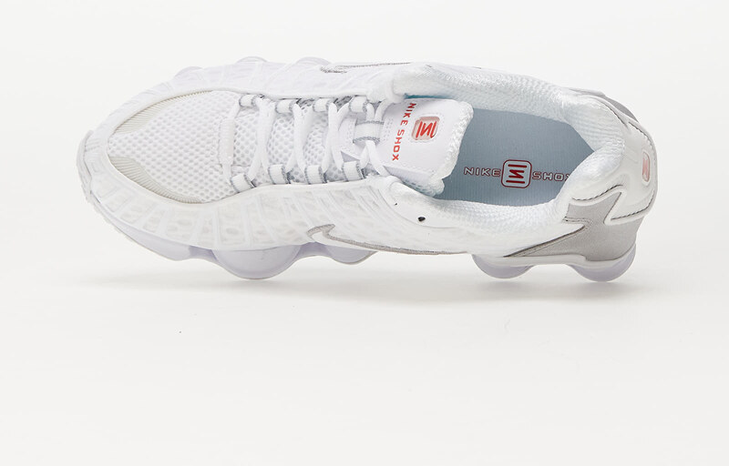 Nike W Shox TL White/ White-Metallic Silver-Max Orange
