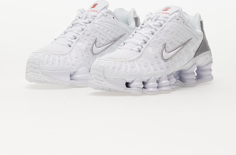Nike W Shox TL White/ White-Metallic Silver-Max Orange