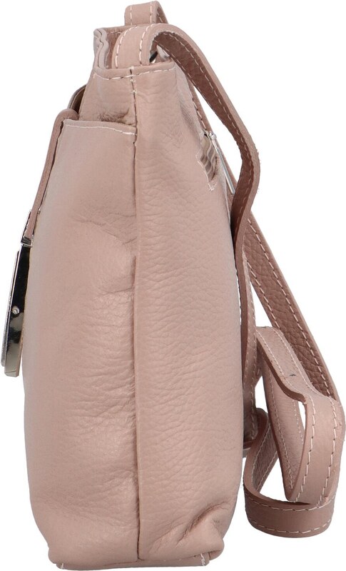 Delami Vera Pelle Trendy dámská malá kožená crossbody Simona, tělová