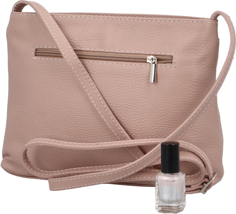 Delami Vera Pelle Trendy dámská malá kožená crossbody Simona, tělová