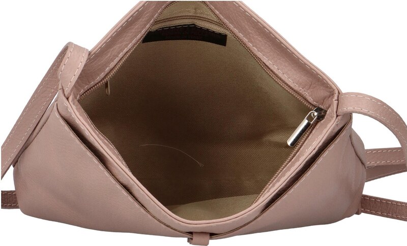 Delami Vera Pelle Trendy dámská malá kožená crossbody Simona, tělová