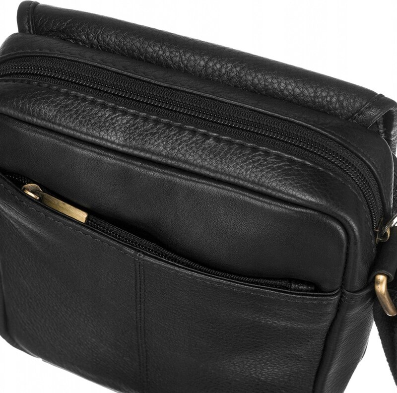 Pánská kožená taška Peterson PTN IG-8-NDM černá