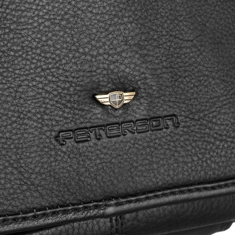 Pánská kožená taška Peterson PTN IG-8-NDM černá