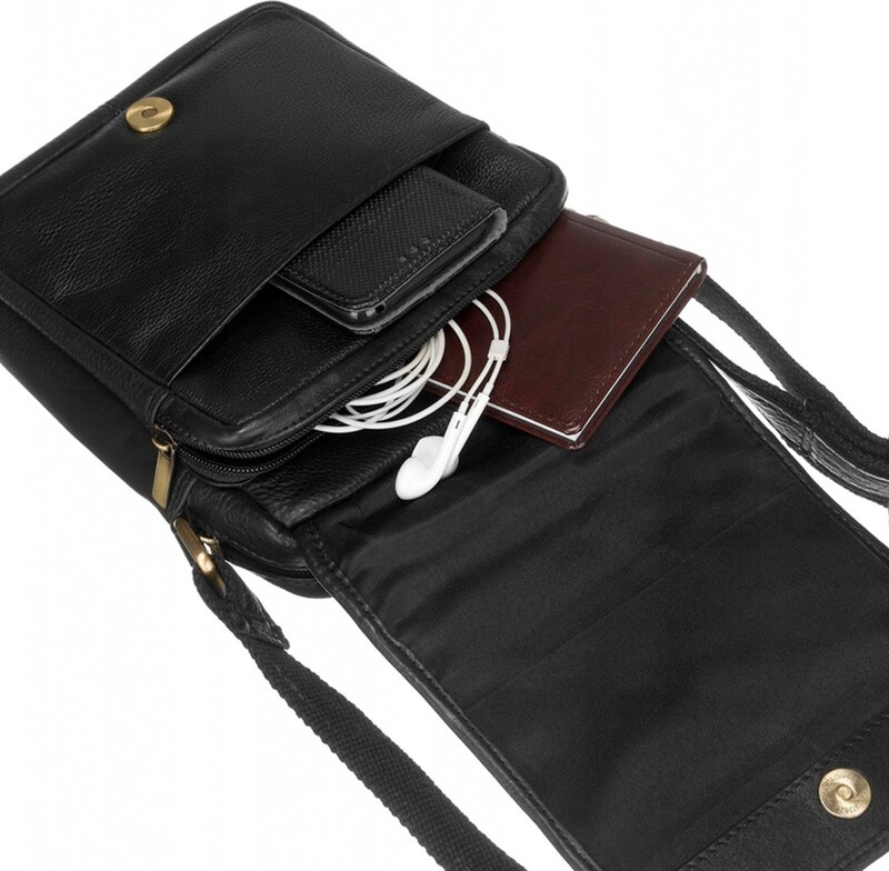 Pánská kožená taška Peterson PTN IG-8-NDM černá