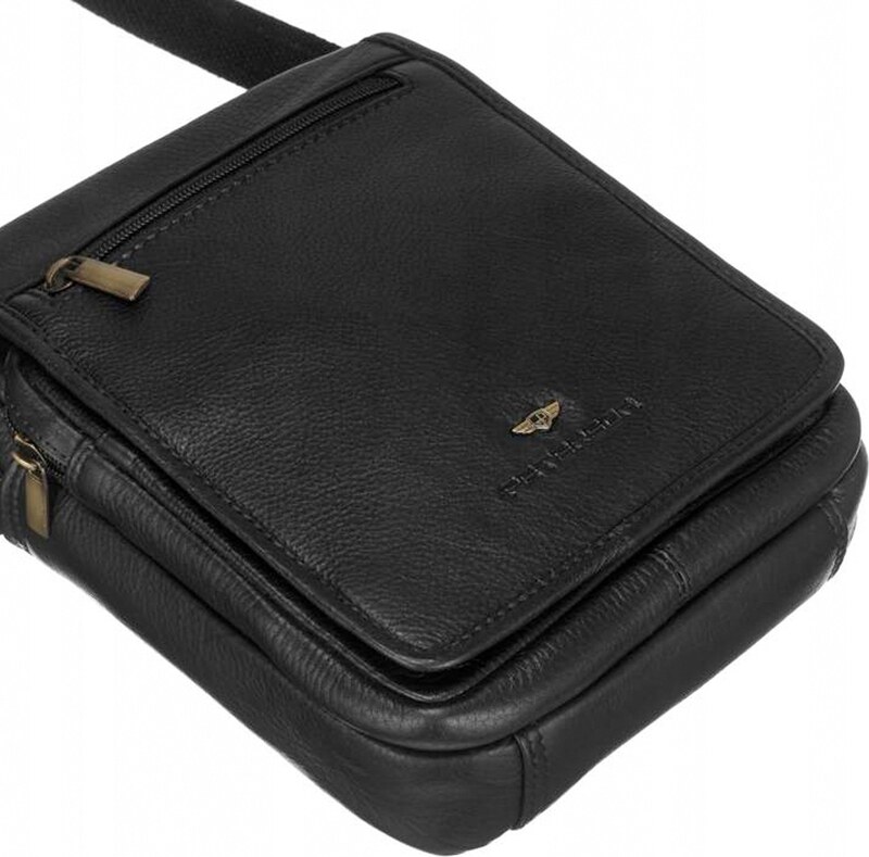 Pánská kožená taška Peterson PTN IG-8-NDM černá