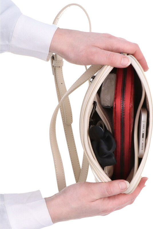 Kožená kabelka crossbody Noelia Bolger béžová NB 0096 BE