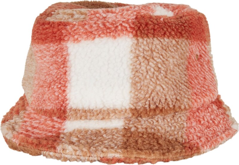 Flexfit Sherpa Check Bucket Hat whitesand/karamel