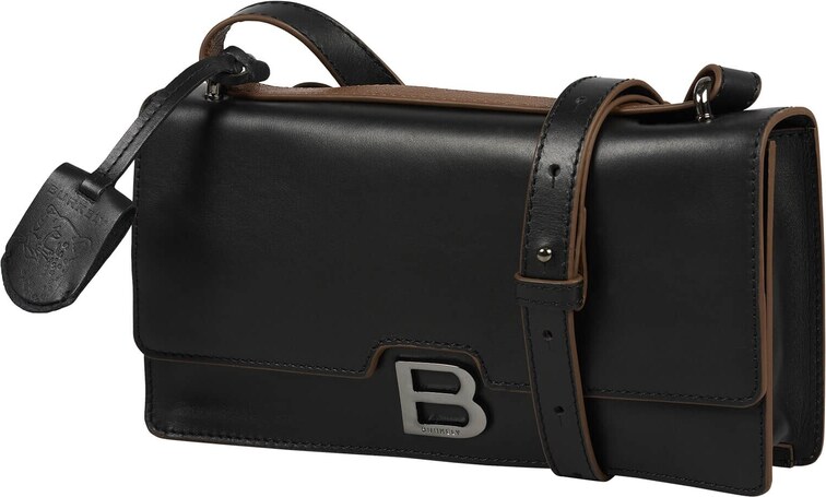 Dámská kožená crossbody kabelka Burkely Meghane - černá