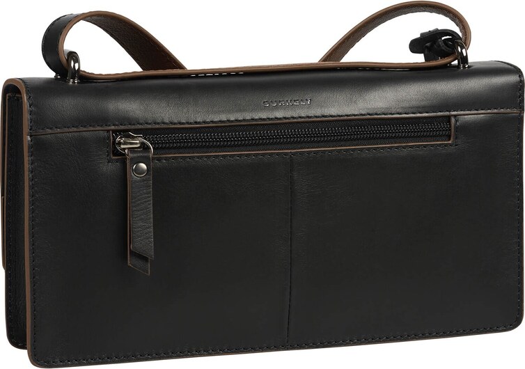 Dámská kožená crossbody kabelka Burkely Meghane - černá