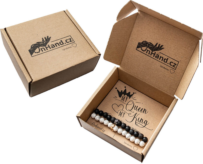 onHand.cz Dárková karta s náramky King Queen simple