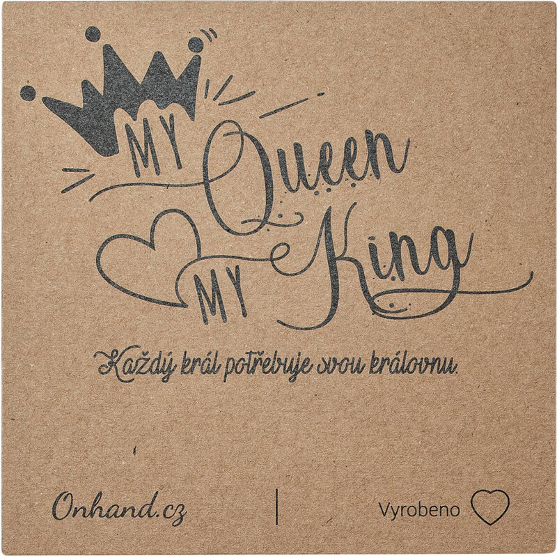 onHand.cz Dárková karta s náramky King Queen simple