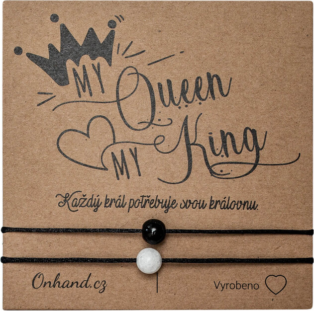 onHand.cz Dárková karta s náramky King Queen simple