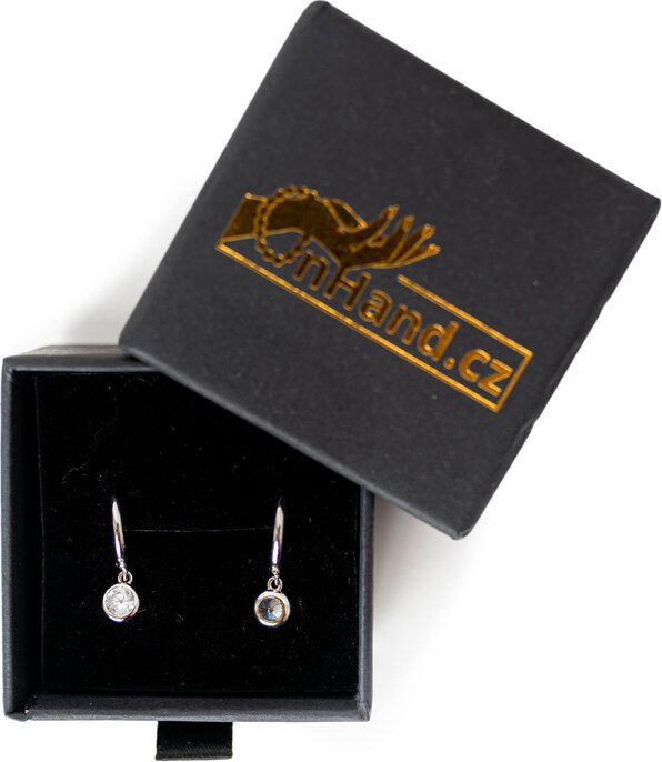 onHand.cz Stříbrné náušnice s kamínky - stříbro 925/1000