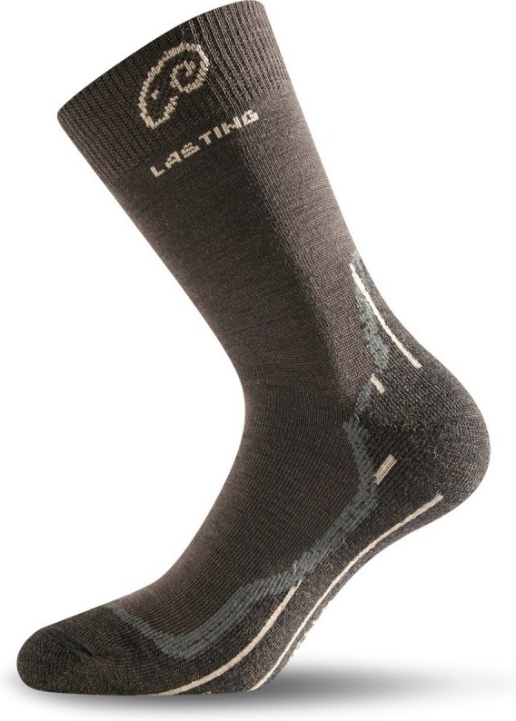 Ponožky Lasting merino WHI treking Velikost: M hnědá
