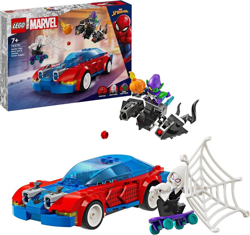 LEGO Marvel 76279 Spider-Manovo závodní auto a Venom Zelený goblin