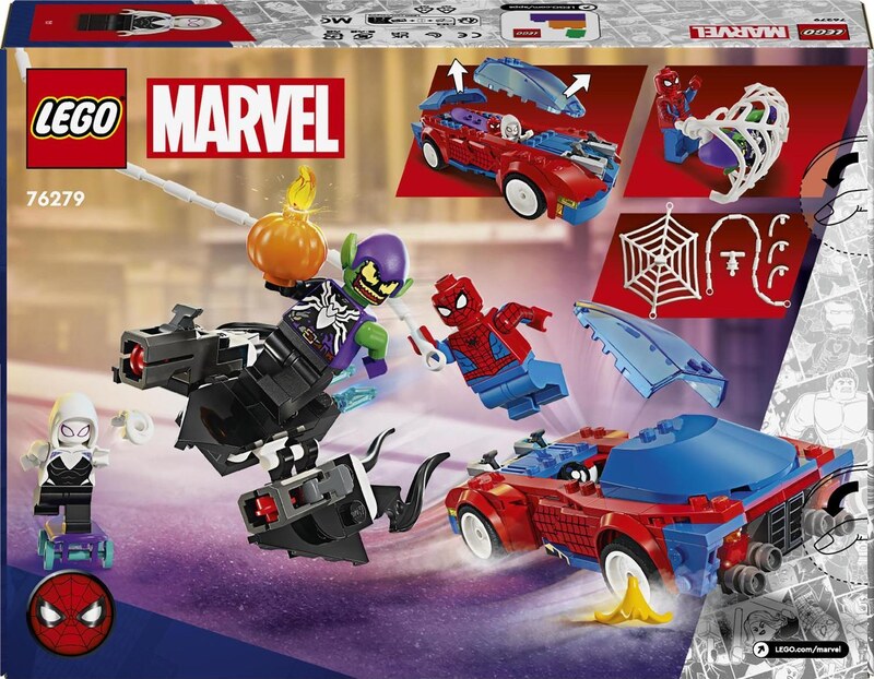 LEGO Marvel 76279 Spider-Manovo závodní auto a Venom Zelený goblin