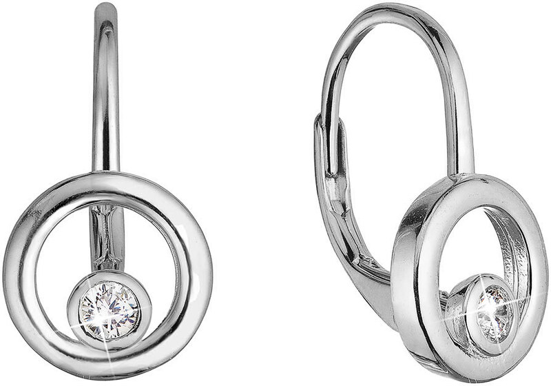 Stříbrné náušnice se zirkonem 11511.1 crystal