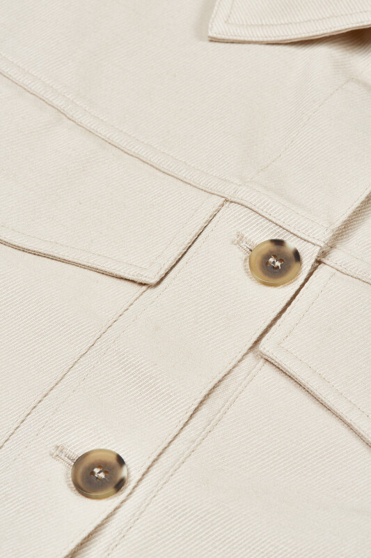 BUNDA GANT CROPPED LINEN BLEND JACKET SOFT OAT