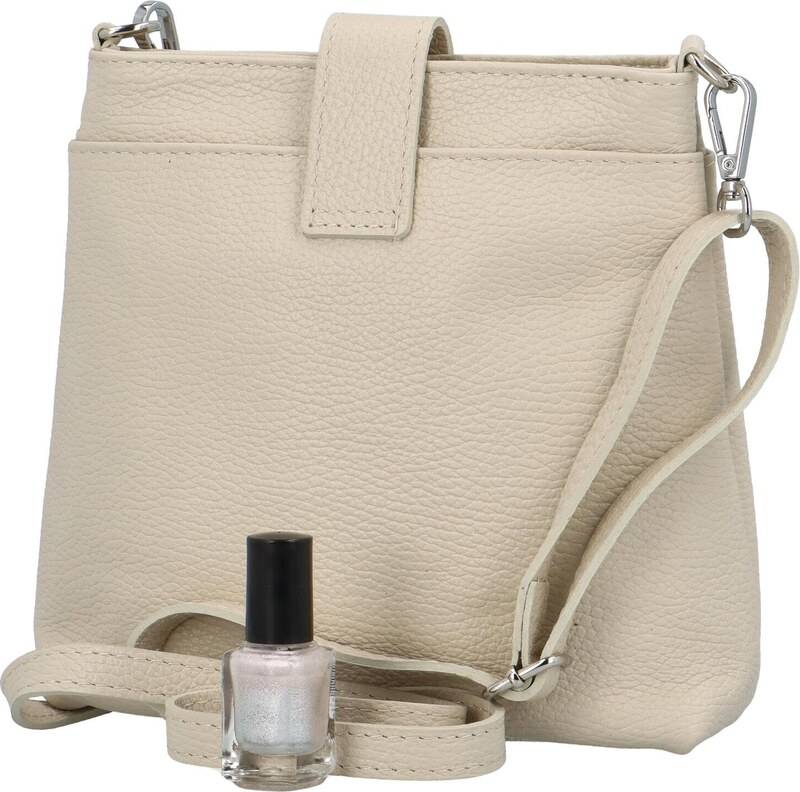 Delami Vera Pelle Stylová dámská kožená crossbody Dopina, béžová
