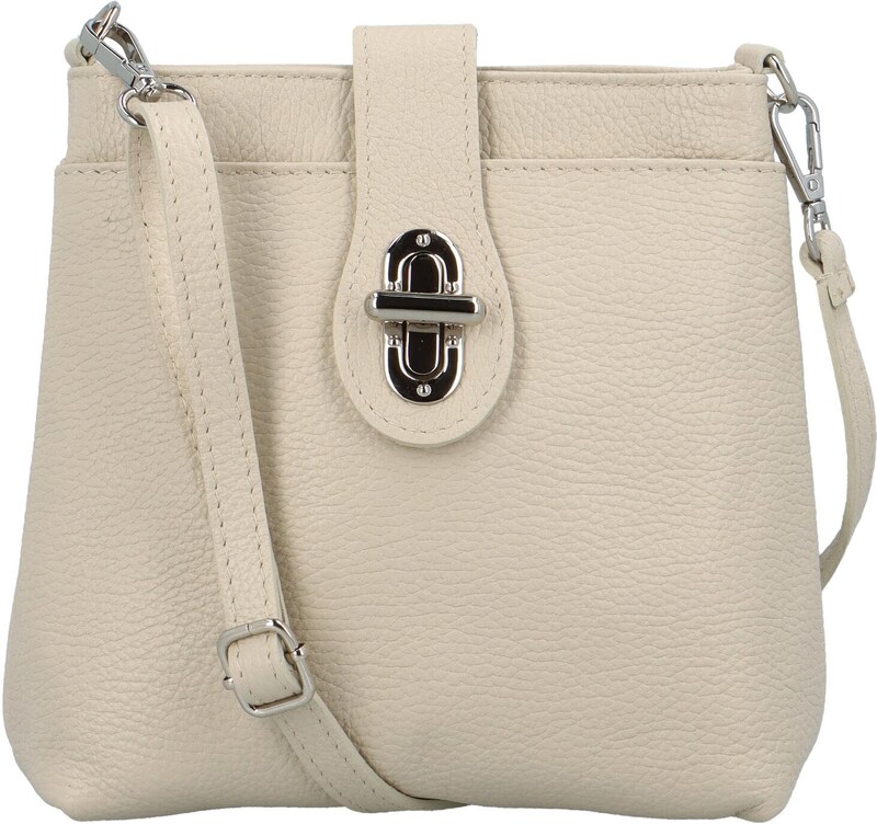 Delami Vera Pelle Stylová dámská kožená crossbody Dopina, béžová