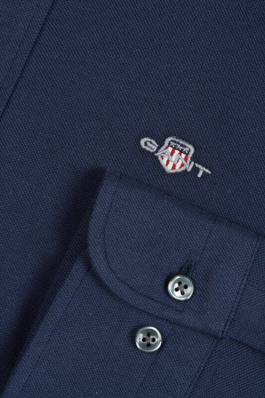 KOŠILE GANT REG JERSEY PIQUE SHIRT MARINE