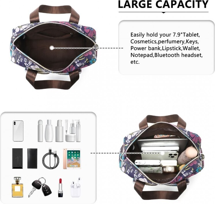 Miss Lulu Kabelka Water-Resistant Flowers Navy