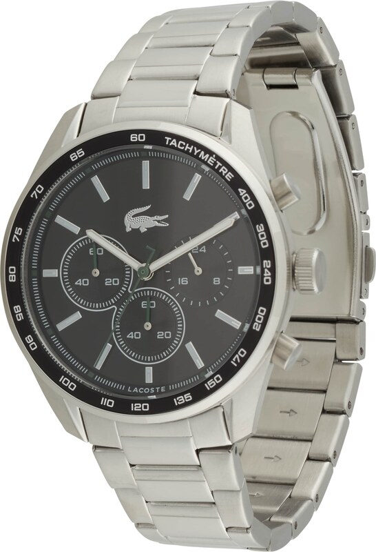 LACOSTE Analogové hodinky 'VANCOUVER' černá / stříbrná