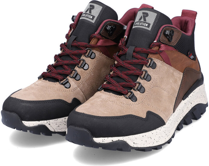 RIEKER - REVOLUTION Sportovní kožená obuv W0062-64 Rieker-R hnědá