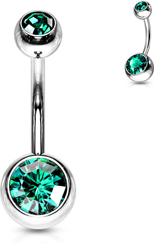 Atreya Titanový piercing do pupíku s barevnými zirkony Merey