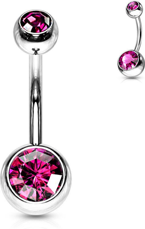 Atreya Titanový piercing do pupíku s barevnými zirkony Merey