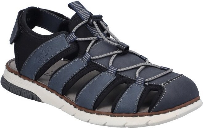 Pánské sandály v komfortním kulatém střihu Rieker 25246-14 modrá