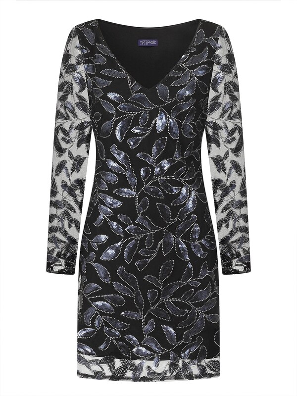 HotSquash Koktejlové šaty marine modrá / černá