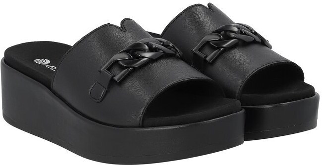 Dámské pantofle s řetízkovým detailem Rieker D1N51-00 černá