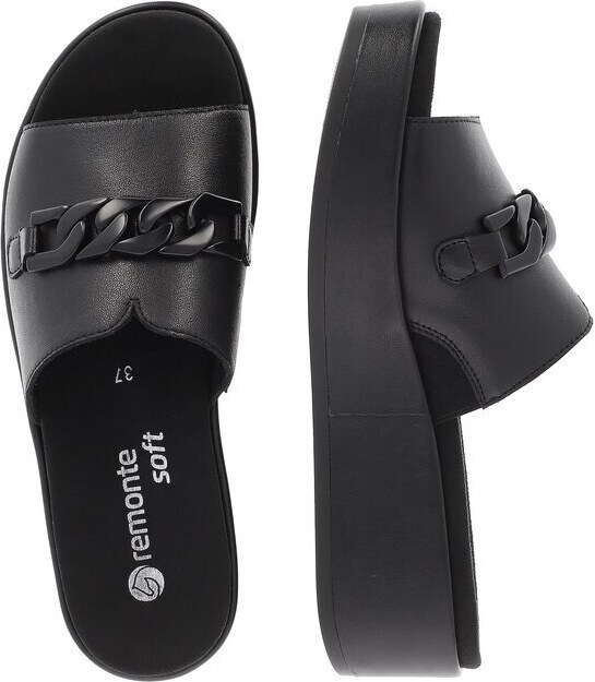 Dámské pantofle s řetízkovým detailem Rieker D1N51-00 černá