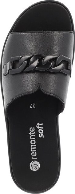 Dámské pantofle s řetízkovým detailem Rieker D1N51-00 černá