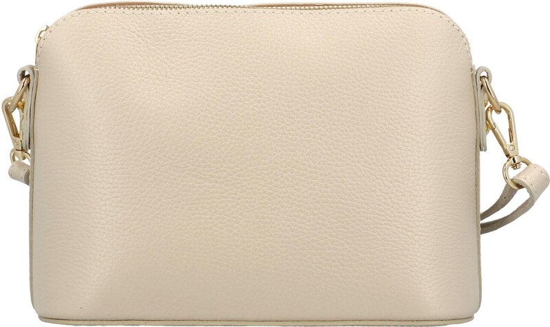 Delami Vera Pelle Módní dámská kožená crossbody kabelka Jurina, béžová
