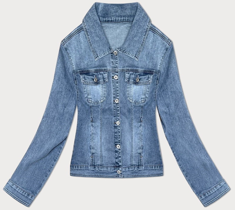 DROMEDAR Dámská rovná modrá džínová bunda (DL2245L)