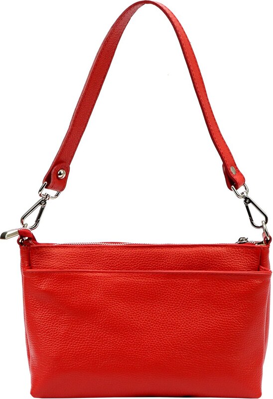 Kožená crossbody kabelka MiaMore 01-016 červená