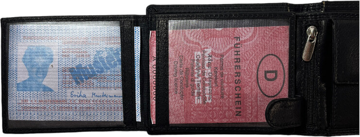 Wild Celokožená peněženka černá 0179