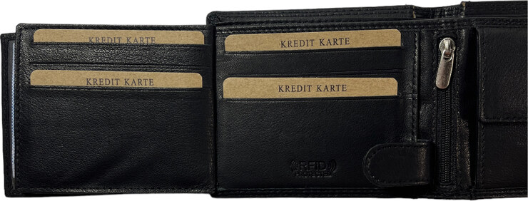 Wild Celokožená peněženka černá 0179