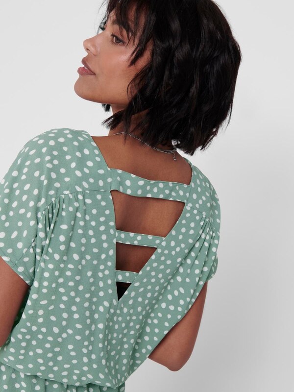 ONLY Šaty 'ONLMARIANA MYRINA' zelená / bílá