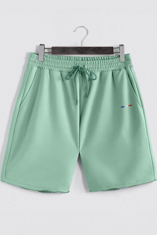 Šortky, Barva Světle Zelená, s Potiskem French Stripe